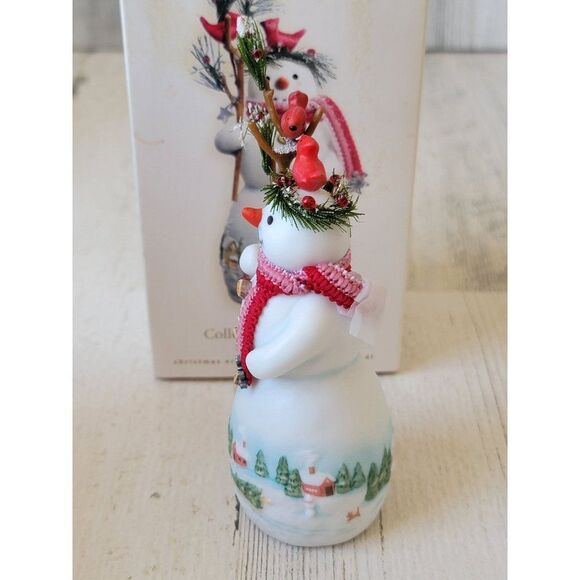 Hallmark Colleen C Evergreen snow Top Lodge 2007 ornament Xmas Snowman - Picture 4 of 7